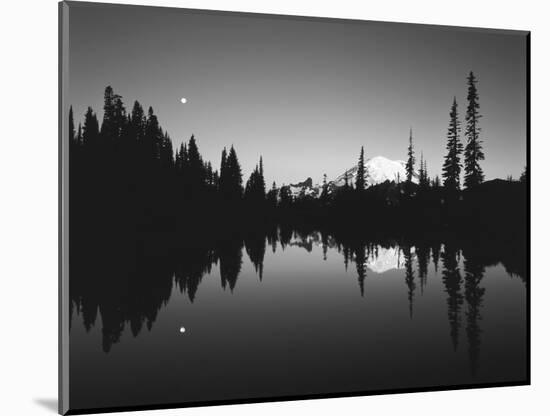 Full Moon in Upper Tipsoo Lake, Mount Rainier National Park, Washington, USA-Adam Jones-Mounted Photographic Print