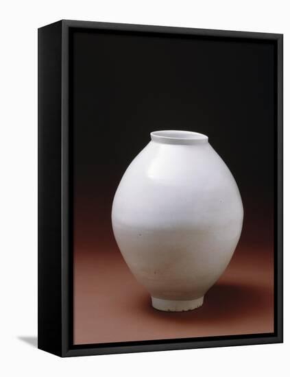 Full Moon' Jar, Early 17th Century (Porcelain with Glaze)-Korean-Framed Premier Image Canvas