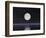 Full Moon on a Dark Night with Stars and Comets over the Ocean-null-Framed Premium Giclee Print