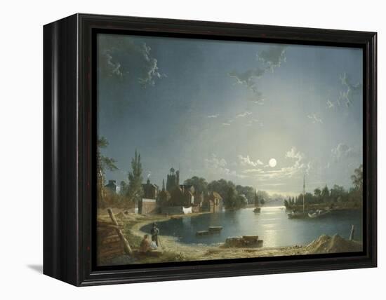 Full Moon on the River at Brentford-Henry Pether-Framed Premier Image Canvas