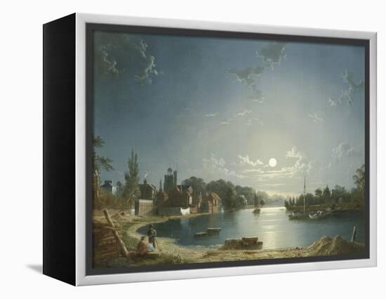 Full Moon on the River at Brentford-Henry Pether-Framed Premier Image Canvas