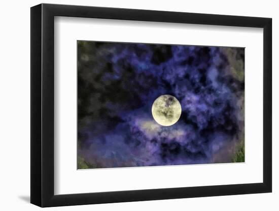Full moon over Bali, Indonesia, Southeast Asia-Greg Johnston-Framed Photographic Print