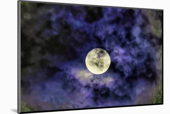 Full moon over Bali, Indonesia, Southeast Asia-Greg Johnston-Mounted Photographic Print