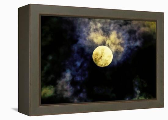 Full moon over Bali, Indonesia, Southeast Asia-Greg Johnston-Framed Premier Image Canvas