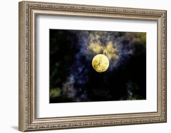 Full moon over Bali, Indonesia, Southeast Asia-Greg Johnston-Framed Photographic Print