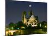 Full Moon over Notre Dame Cathedral at Night, Paris, France-Jim Zuckerman-Mounted Photographic Print