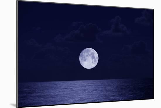 Full Moon over Ocean, Night-Buena Vista Images-Mounted Photographic Print