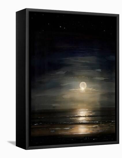 Full Moon Over Ocean-Ruth Day-Framed Premier Image Canvas