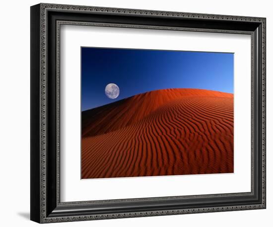 Full Moon over Red Dunes-Charles O'Rear-Framed Photographic Print