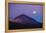 Full Moon over Teide Volcano at Sunrise, Teide Np, Tenerife, Canary Islands, Spain, December 2008-Relanzón-Framed Premier Image Canvas