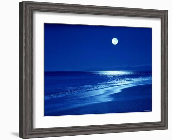 Full Moon Over the Sea-null-Framed Photographic Print