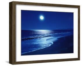 Full Moon Over the Sea-null-Framed Photographic Print