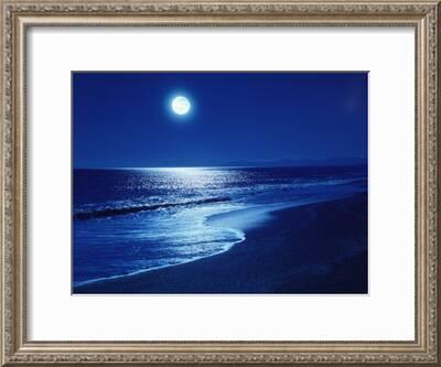Full Moon Over The Sea Photographic Print Art Com