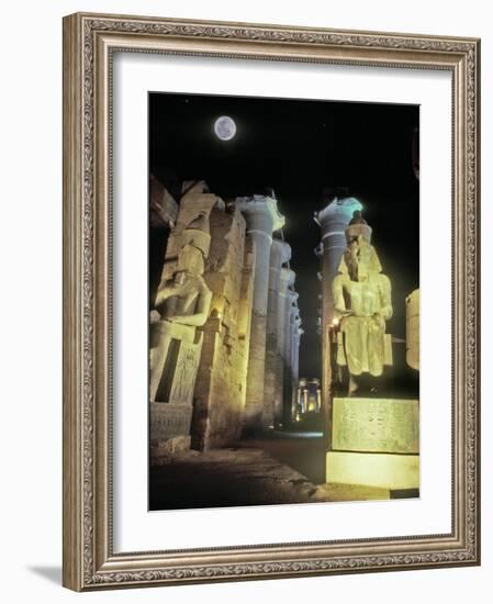 Full Moon Over The Temple at Karnak, Luxor, Egypt-Janis Miglavs-Framed Photographic Print