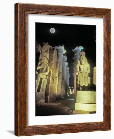 Full Moon Over The Temple at Karnak, Luxor, Egypt-Janis Miglavs-Framed Photographic Print