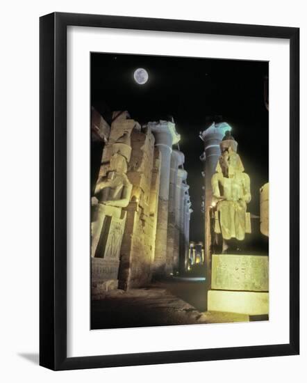 Full Moon Over The Temple at Karnak, Luxor, Egypt-Janis Miglavs-Framed Photographic Print