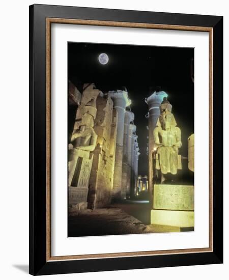 Full Moon Over The Temple at Karnak, Luxor, Egypt-Janis Miglavs-Framed Photographic Print