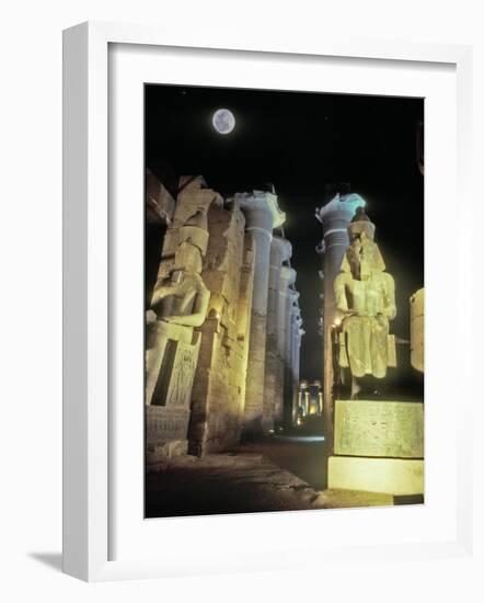 Full Moon Over The Temple at Karnak, Luxor, Egypt-Janis Miglavs-Framed Photographic Print