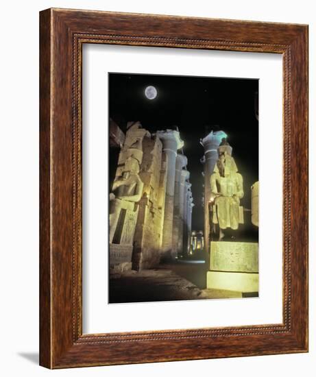 Full Moon Over The Temple at Karnak, Luxor, Egypt-Janis Miglavs-Framed Photographic Print