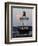 Full Moon Rises Behind the Spring Point Light House in South Portland, Maine-null-Framed Photographic Print