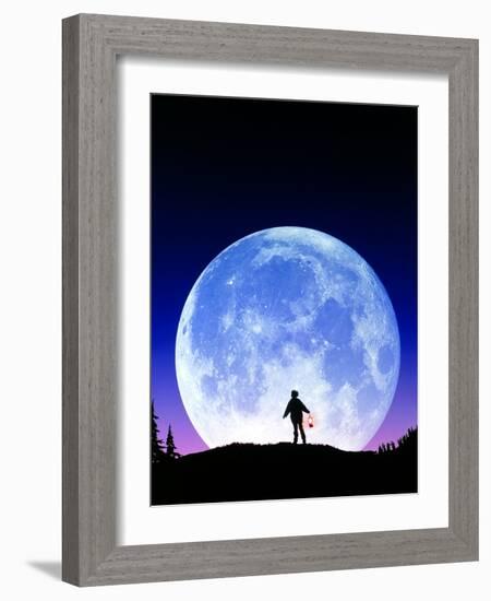 Full Moon Rising-David Nunuk-Framed Photographic Print