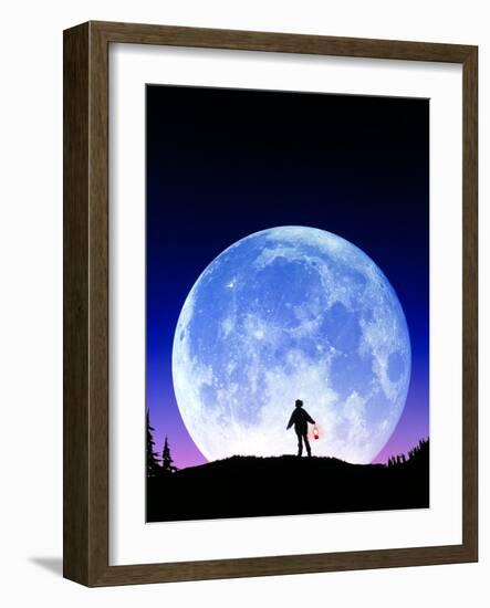 Full Moon Rising-David Nunuk-Framed Photographic Print