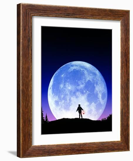 Full Moon Rising-David Nunuk-Framed Photographic Print