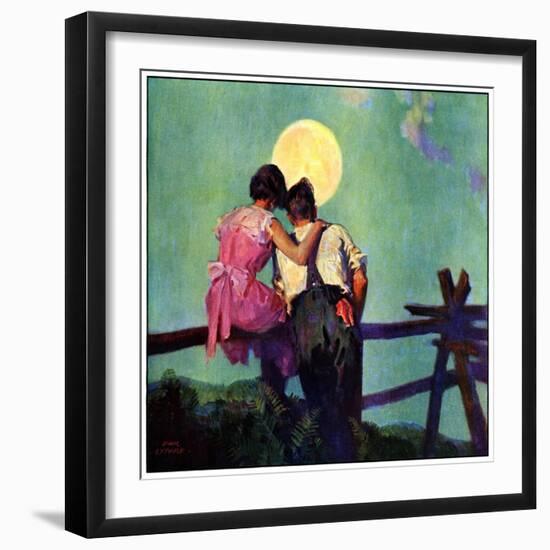 "Full Moon Romance,"October 1, 1934-Phil Lyford-Framed Giclee Print