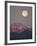 Full Moon Setting over Snow-Covered Magdelena Mountains at Socorro, New Mexico, USA-Larry Ditto-Framed Photographic Print