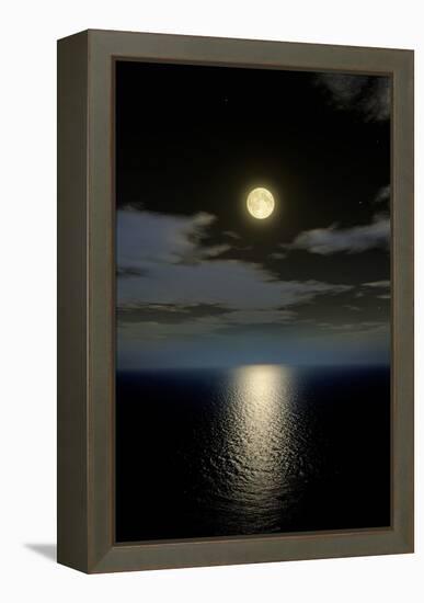 Full Moon Setting-Detlev Van Ravenswaay-Framed Premier Image Canvas