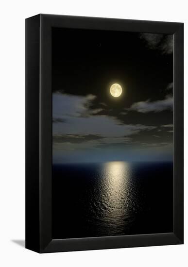 Full Moon Setting-Detlev Van Ravenswaay-Framed Premier Image Canvas