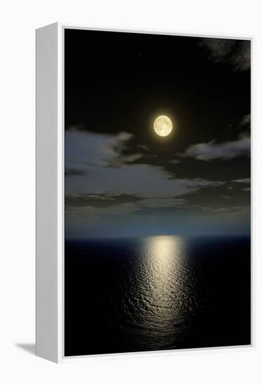 Full Moon Setting-Detlev Van Ravenswaay-Framed Premier Image Canvas