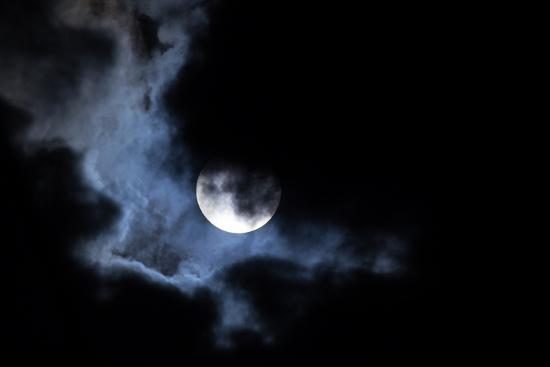 Full Moon Shining Through Dramatic Clouds Photographic Print Logoboom Art Com