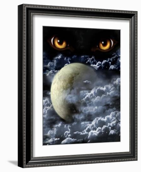 Full Moon-frenta-Framed Art Print