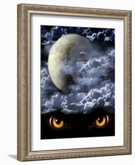 Full Moon-frenta-Framed Art Print