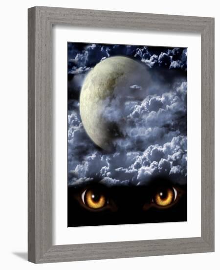 Full Moon-frenta-Framed Art Print