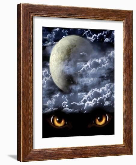 Full Moon-frenta-Framed Art Print