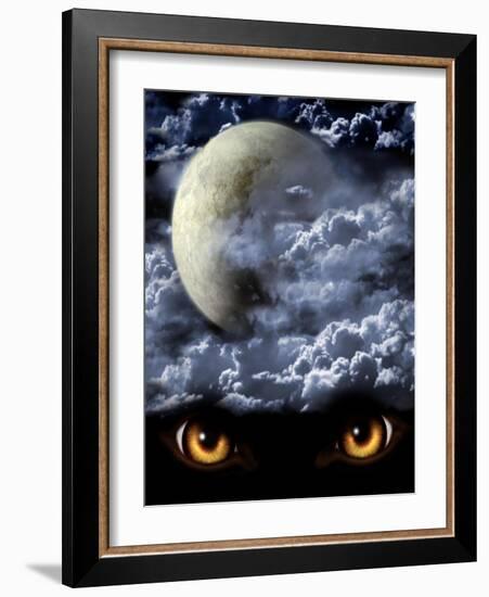 Full Moon-frenta-Framed Art Print