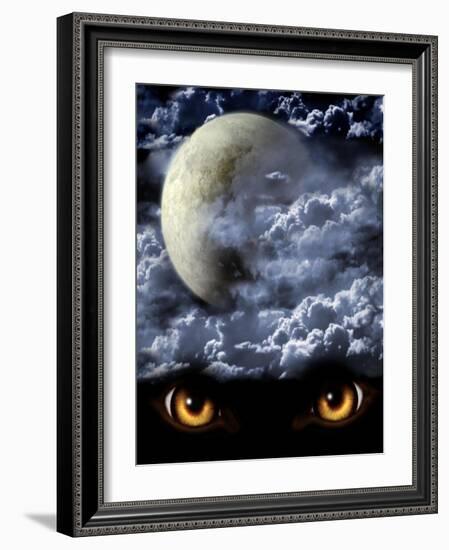 Full Moon-frenta-Framed Art Print