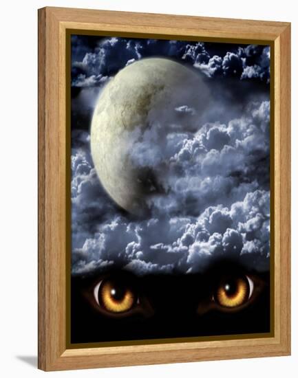 Full Moon-frenta-Framed Stretched Canvas