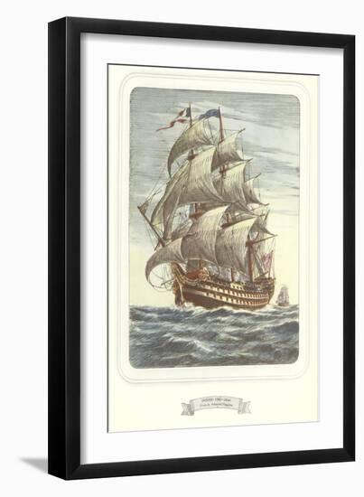 Full-Rigged Clipper Ship-null-Framed Art Print
