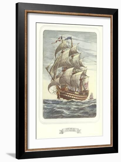 Full-Rigged Clipper Ship-null-Framed Art Print