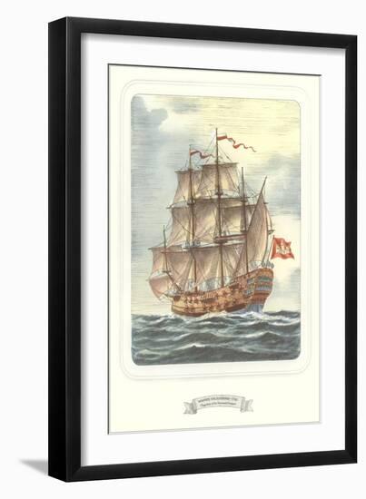 Full-Rigged Clipper Ship-null-Framed Art Print