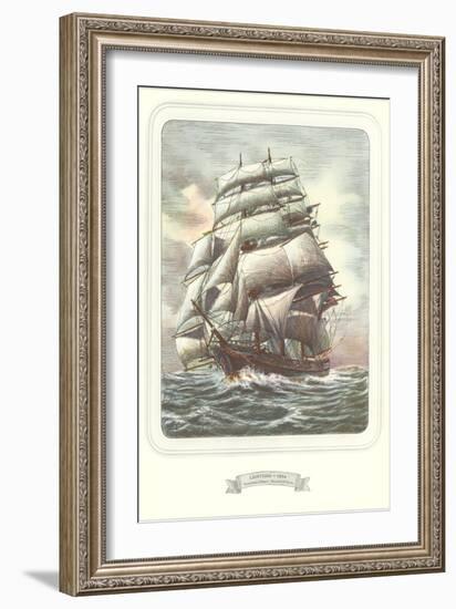 Full-Rigged Clipper Ship-null-Framed Art Print