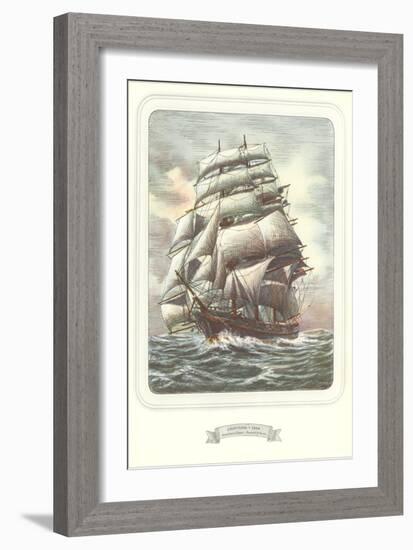 Full-Rigged Clipper Ship-null-Framed Art Print