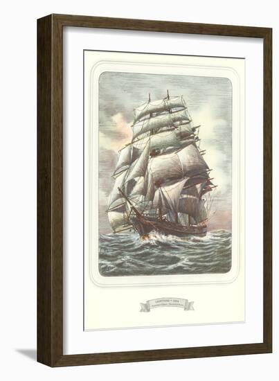 Full-Rigged Clipper Ship-null-Framed Art Print