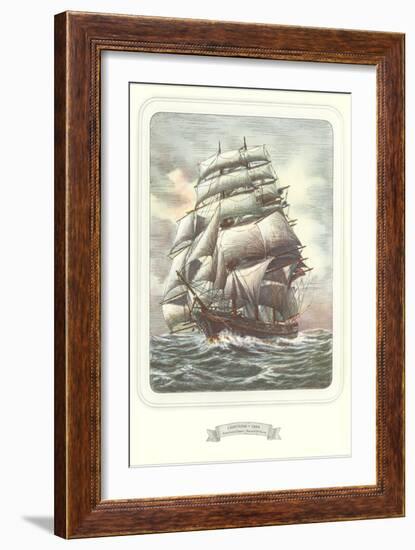 Full-Rigged Clipper Ship-null-Framed Art Print