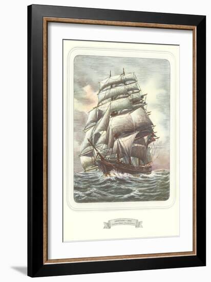 Full-Rigged Clipper Ship-null-Framed Art Print