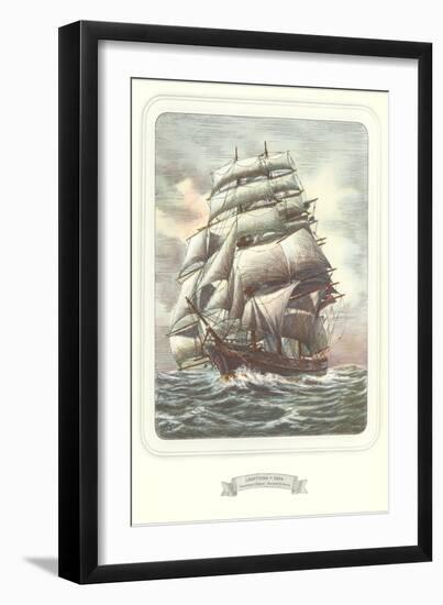 Full-Rigged Clipper Ship-null-Framed Art Print