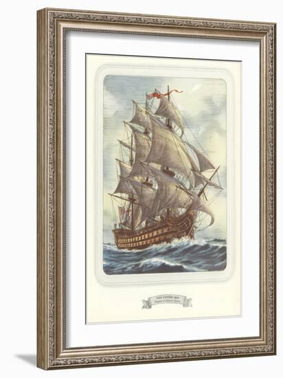 Full-Rigged Clipper Ship-null-Framed Art Print